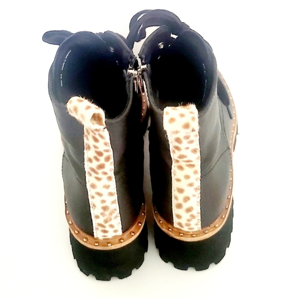 Dolce Vita Black Leather Hinto Ankle Boots - Picture 3 of 6